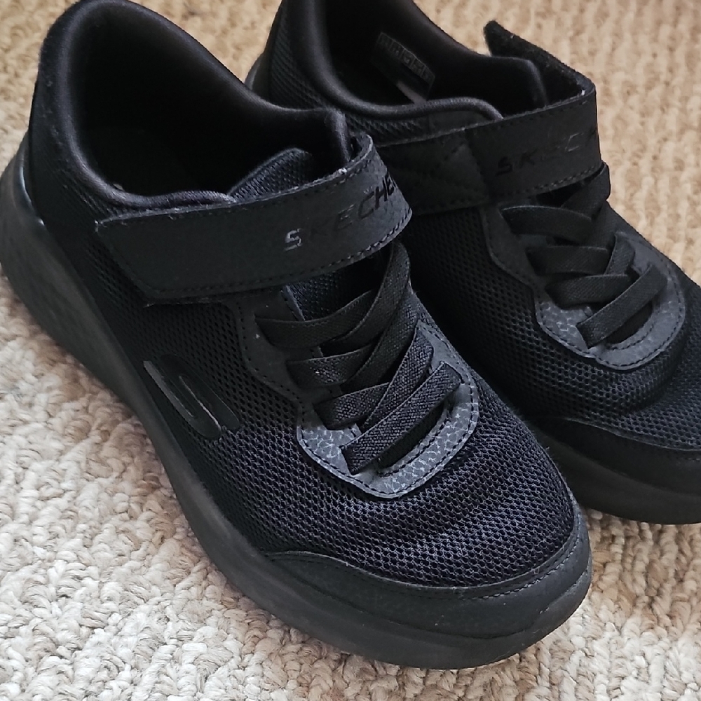 Skechers Kids Black Mesh Sneakers